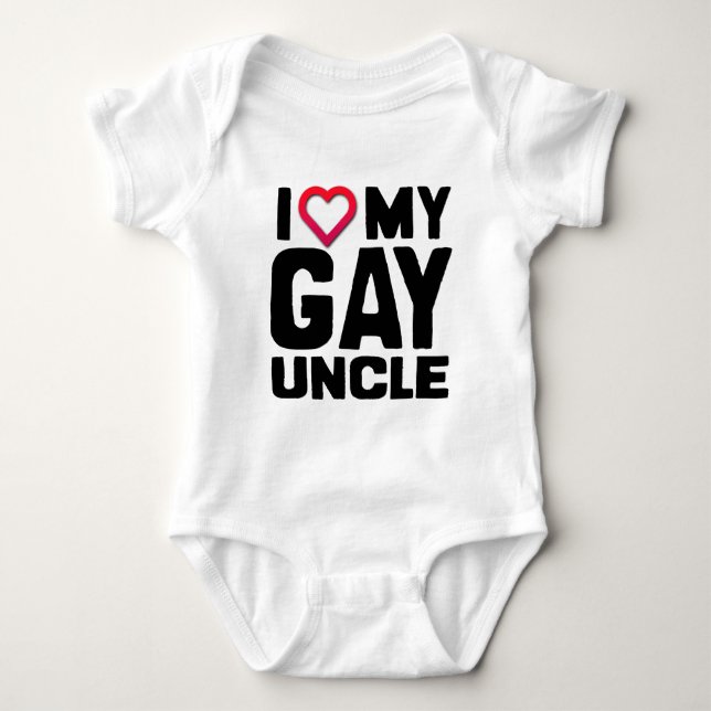 JAG KÄRLEK MY GAY UNCLE T SHIRT (Framsida)