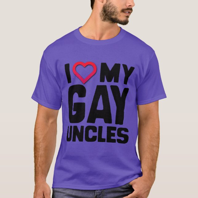 JAG KÄRLEK MY GAY UNCLES TEE SHIRT (Framsida)