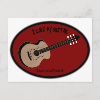 JAG KÄRLEK MY GUITAR - KÄRLEK FÖR ATT VARA MIG VYKORT