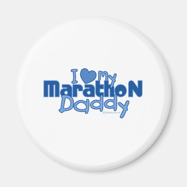 Jag Kärlek My Marathon pappa Magnet (Framsidan)