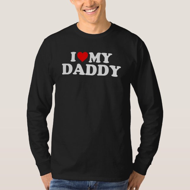 Jag Kärlek My pappa Red Heart T Shirt (Framsida)