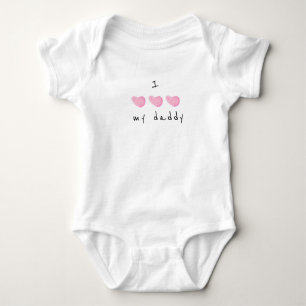 Jag Kärlek My Pappa Rosa Heart T Shirt