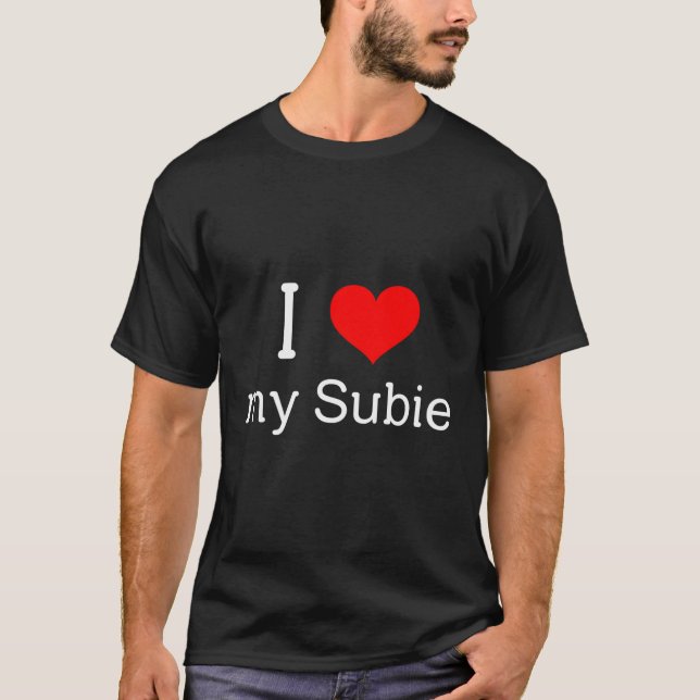 Jag Kärlek My Subie T Shirt (Framsida)