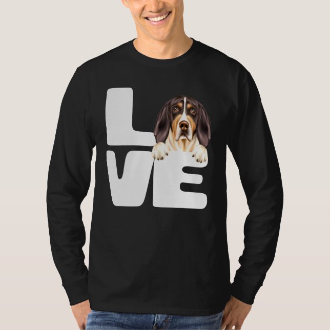 Jag Kärlek My Treeing Walker Coonhound Hund T Shirt (Framsida)
