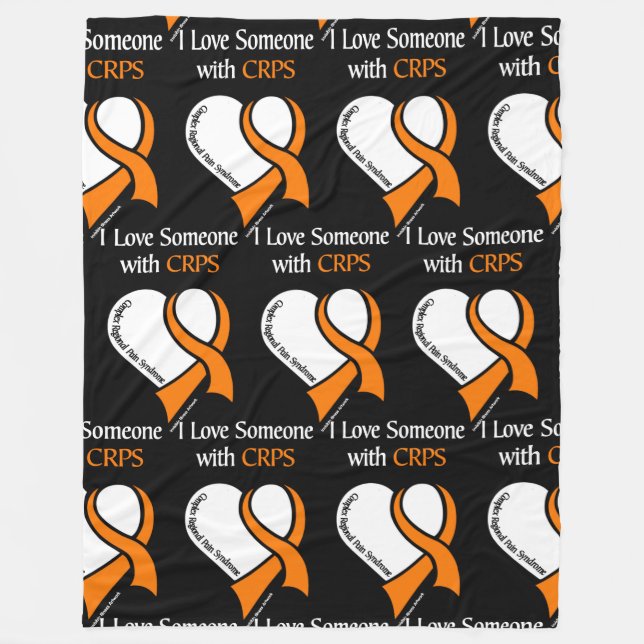 Jag Kärlek någon... Hjärt/Ribbon... CRPS Ull Blank Fleecefilt (Framsidan)