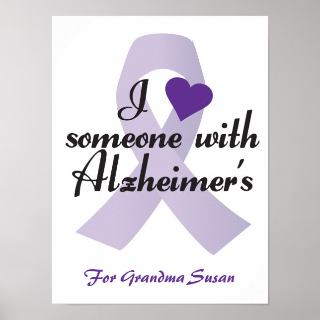Jag Kärlek någon med Alzheimers sjukdom Poster (Framsidan)