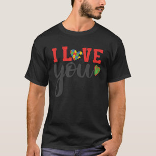 Jag Kärlek någon med Autism Awareness Autism Tales T Shirt