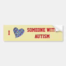 Jag Kärlek någon med Autism Bumper-märke