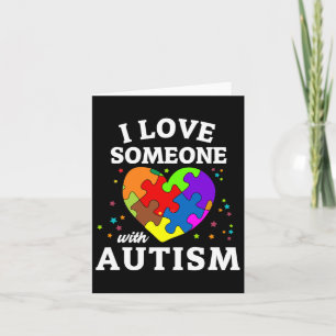 Jag Kärlek någon med autism Kort