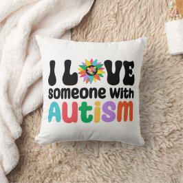 Jag Kärlek någon med autism Kudde