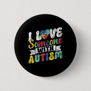 Jag Kärlek någon med autism-supportaltister Knapp