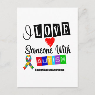 Jag Kärlek någon med autism Vykort
