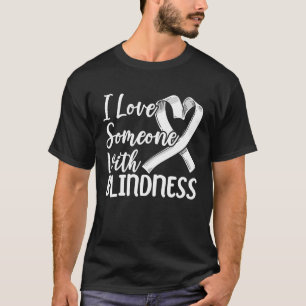 Jag Kärlek någon med blindhet Braille Blind Awaren T Shirt