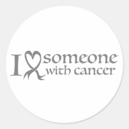Jag Kärlek någon med cancer Runt Klistermärke