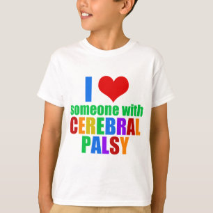 Jag Kärlek någon med Cerebral Palsy Kids T-shirt