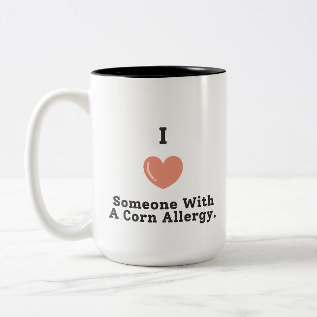 Jag Kärlek någon med en Maj-allergi Två-Tonad Mugg (Vänster)