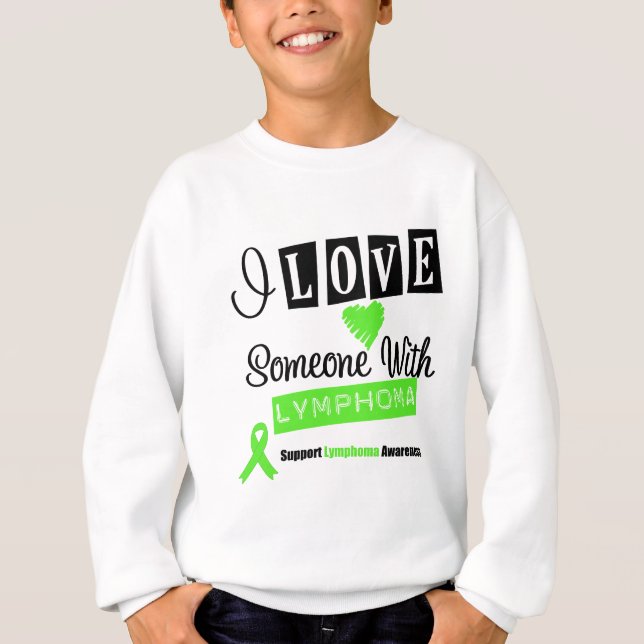 Jag Kärlek någon med Lymphoma T-shirt (Framsida)