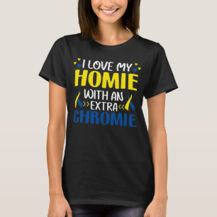 Jag kärlek någon med nedsyndrom till måne tillb t shirt