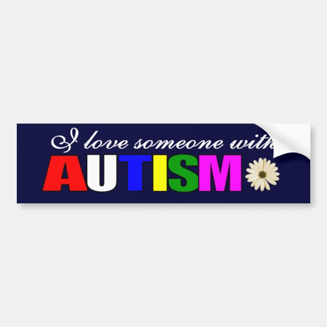 Jag kärlek någon som har autism bildekal (Framsidan)