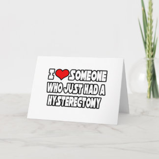 Jag Kärlek någon som just hade en hysterektomi Kort