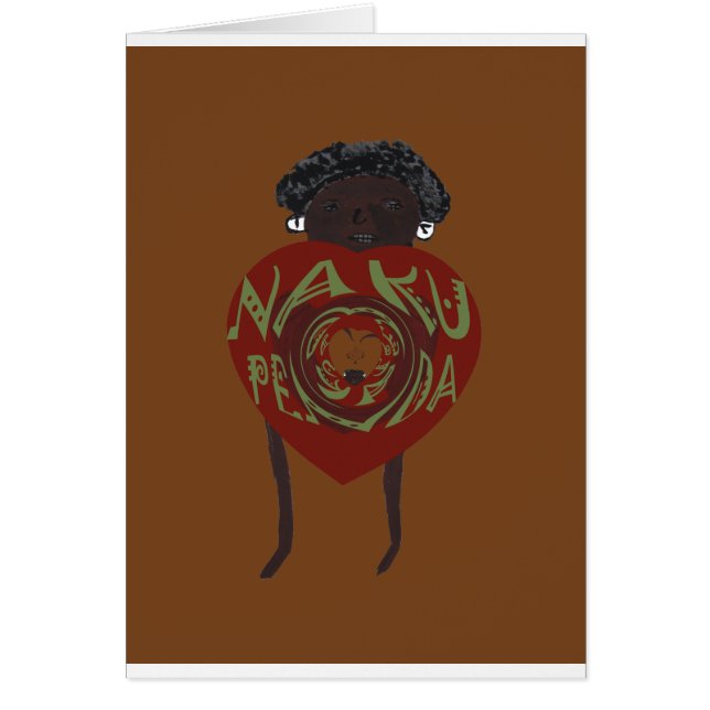 Jag kärlek! Nakupenda Sana Hälsningskort (Framsidan)