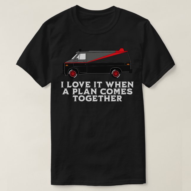 Jag kärlek när en plan sammanställs t shirt (Design framsida)