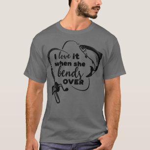 Jag kärlek när hon bantar över laxfisket t shirt