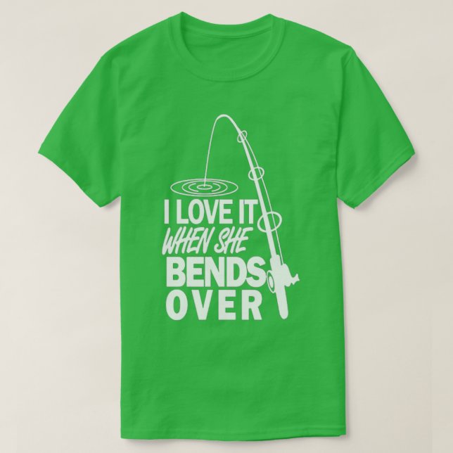 Jag kärlek när hon böjer över1 t shirt (Design framsida)
