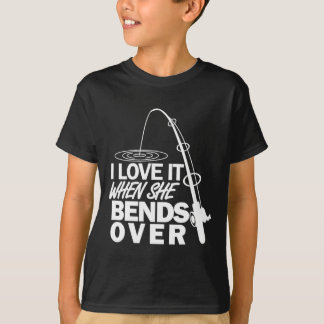 Jag Kärlek när hon böjer över - roligt fiske T Shirt