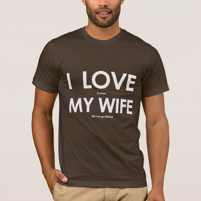 Jag KÄRLEK när jag får fiska Tee Shirt (Framsida)