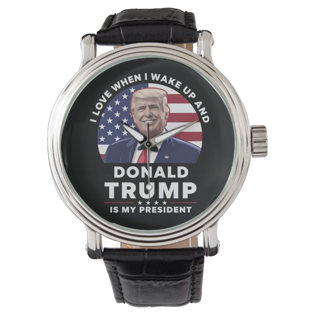 Jag Kärlek när jag vaknade upp och Donald Trump mi Armbandsur (Framsida)
