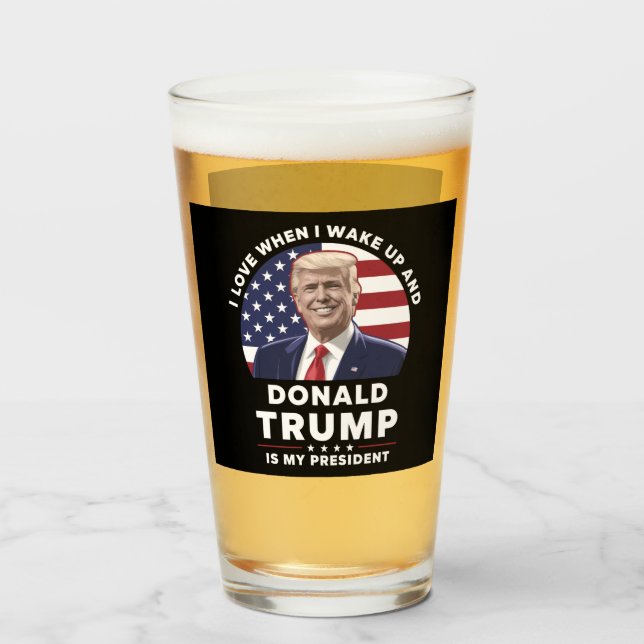 Jag Kärlek när jag vaknade upp och Donald Trump mi Glaskopp (Framsida fylld)