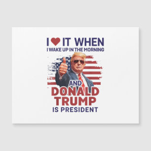 Jag Kärlek när jag vaknar upp och trumpar är presi