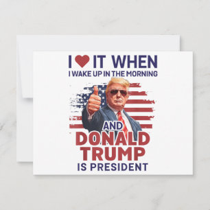 Jag Kärlek när jag vaknar upp och trumpar är presi