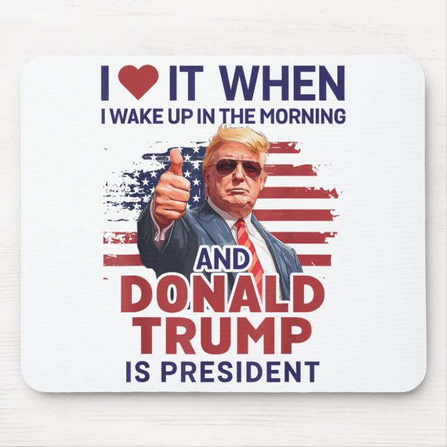 Jag Kärlek när jag vaknar upp och trumpar är presi Musmatta (Framsidan)