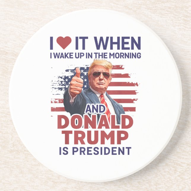 Jag Kärlek när jag vaknar upp och trumpar är presi Underlägg (Framsidan)