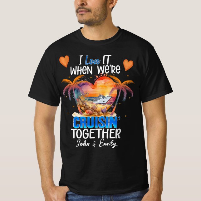 Jag kärlek när vi är Cruisin Together Cruise Vaca T Shirt (Framsida)