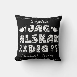 Jag kärlek på svenska - Jag älskar gräva Kudde