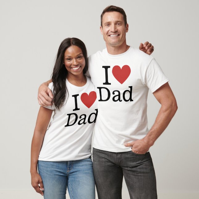 Jag ❤️ Kärlek Pappa ANPASSNINGSBAR Fars dag T Shirt (Unisex)