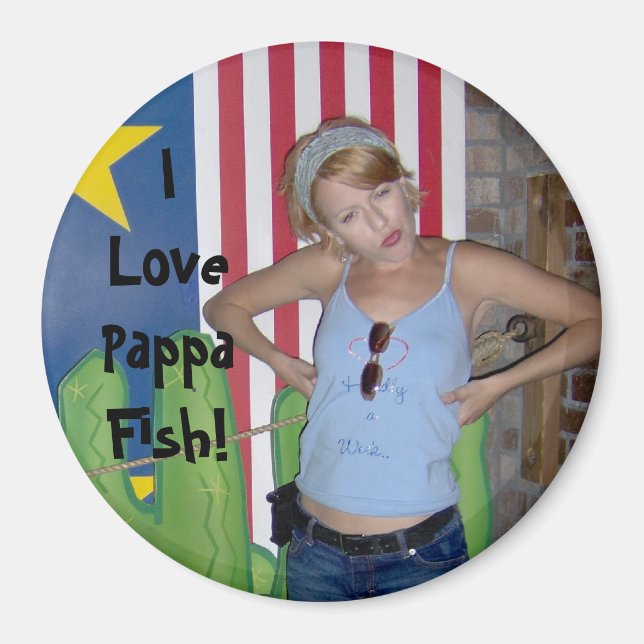 Jag Kärlek pappa Fish! Magnet (Framsidan)