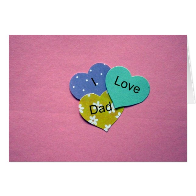 Jag kärlek Pappa! Hälsningskort (Framsidan Horizontal)