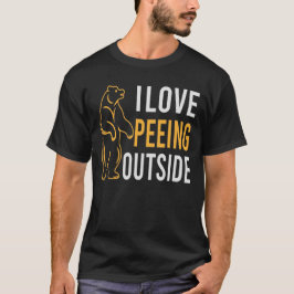 Jag Kärlek Peeing utanför lustig camping Hiking T Shirt