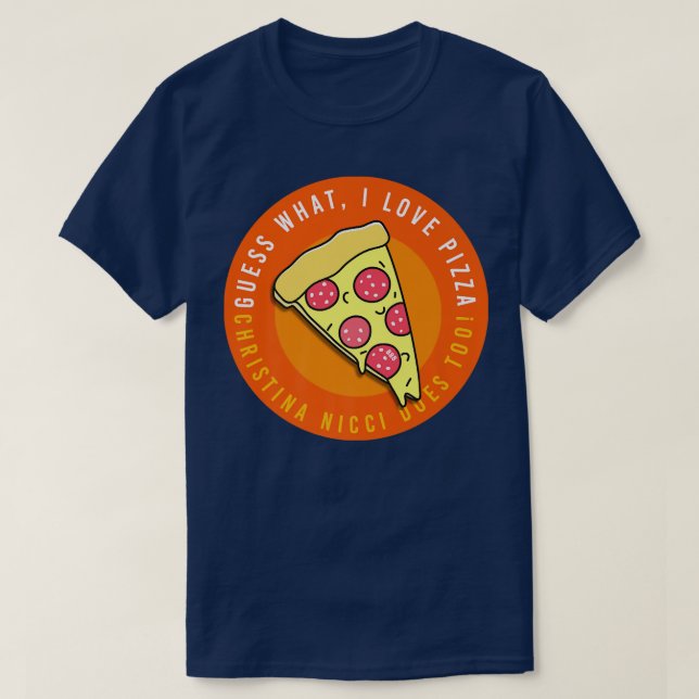 Jag kärlek pizza 888 t shirt (Design framsida)