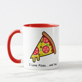 Jag Kärlek Pizza...och du är funny Mugg