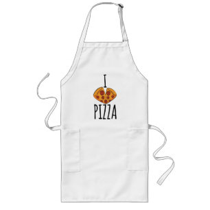 Jag kärlek Pizza! T-Shirt Långt Förkläde