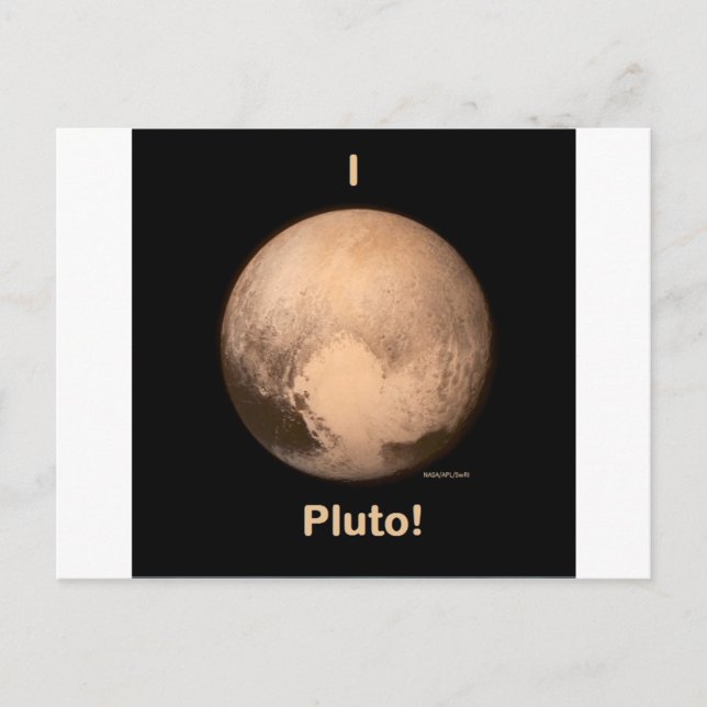 Jag kärlek Pluto! Vykort (Framsida)