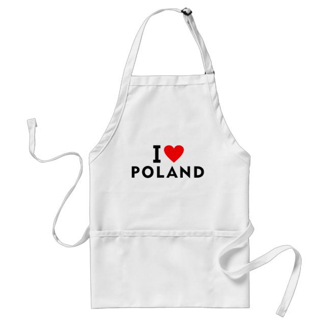 Jag kärlek Polen land gillar hjärtreseturism Förkläde (Framsidan)