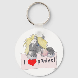 Jag kärlek Ponies! Nyckelring