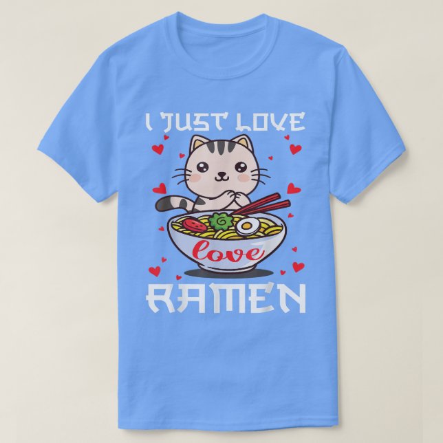 Jag Kärlek Ramen Kawaii Anime Cute Ramen T Shirt (Design framsida)