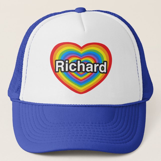 Jag kärlek Richard. Jag kärlekar dig Richard. Hjär Keps (Framsida)